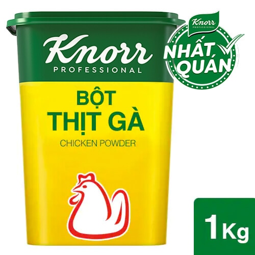 Knorr Bột Thịt Gà 1kg - Bột Thịt Gà Knorr cho vị gà nguyên bản nhờ vị ngọt thịt và thơm lâu, làm nền tảng cho mọi món ăn.